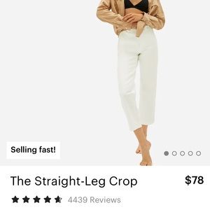 Everlane Straight-Leg Crop size 0 in Bone